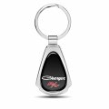 Ipick Image For Dodge Charger R T Classic Black Dome Chrome Metal Teardrop Key Chain Keychain Official Licensed