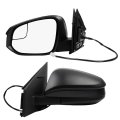 Dasbecan Left Driver Side Mirror For 2016 2017 2018 Toyota Rav4 Non-heated Power Adjustable Manual Fold Door Black 3 Pins 