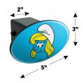 Smurfette Face Oval Tow Trailer Hitch Cover Plug Insert