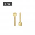 Uxcell Knurled Thumb Screws M4x30mm Flat Brass Bolts Grip Knobs Fasteners For Pc Electronic Mechanical 8pcs