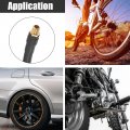 X Autohaux 80cm Threaded Tire Inflator Extension Hose Chuck Adapter Air Pump Tube Valve Pipe For Car Truck Bike Mtb Copper