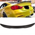 Aintier 1pc Carbon Fiber Spoiler Wing Compatible For 2015-2019 Bmw F82 M4 Coupe Glossy Black Rear Trunk Tail