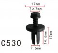Autobahn88 Push-type Clip Compatible With Chrysler Oem Pack Of 20