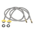 2pcs 39 Faucet Supply Lines Connector Stainless Steel Braided Long G1 2 Female Compression Thread X M10 Male For Kitchen Sink 