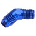 Red Horse Performance Adapter 08 An Male To 12 3 4 In Npt 45 Degrees Blue Mlx-rhp823-08-12-1-cl360a50 