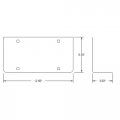 Flange Mount Stainless Steel 1 Plate License Holder
