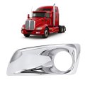 Hecasa Left Fog Light Bezel For 2008-2015 Kenworth T660 Replacement N181002200 Lamp Cover Trim Chrome Silvery Driver Side 