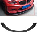 Universal Front Lip Spoiler Body Kit Gloss Carbon Look Adjustable Air Dam Bolt On Polypropylene For Most Cars 3 Piece Set 