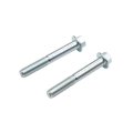 M10 Hex Flange Head Bolt 25 Pitch Class 8 Zinc Plated 1 25x70 Metric Fine Thread Hexagon Pack Of 2 Silver 