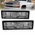 Amerilite Replacement Packing Turn Signal Lights Smoke Pair For 88-98 Chevy Full Size Passenger And Driver Side