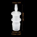 X Autohaux 4 Pcs 1 2 To 3 16 I Shaped Hose Barb Barbed Tube Pipe Fitting Pp Translucent For Car