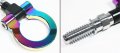 Cuztom Tuning Neo Chrome Screw On Ring Aluminum Front Rear Bumper Racing Style Tow Hook Fits For Bmw Mini Cooper
