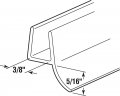 Prime-line M 6264-1 3 8 In X 36 Frameless Shower Door Bottom Seal Single Pack