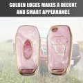 Uxcell 1pcs Key Fob Remote Control Cover Case 3 Button Full Protection Tpu Shell Pink For Ford F150 F250 2015-2018