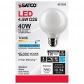 Satco 6pk 4 5w G25 Globe Led 5000k Medium Base White Dimmable 40w Equiv