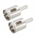 2pcs 25mm Diamond Coated Hole Saw Drill Bits For Glass Ceramic Tile Marble Rock Porcelain