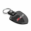 Ipick Image Real Black Carbon Fiber Large Shield-style Key Chain Official Licensed For Chevrolet Z71
