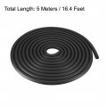 Uxcell Foam Rubber Seal Weather Strip 12mm Diameter 5 Meters Long Black