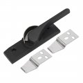 Aexit 55mm Zinc Alloy Right Hand Screw Fixed Crescent Window Sash Lock Dark Gray 48986dca939d5fe0cdbc2a73edd664a0