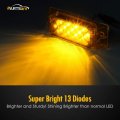 Partsam 10pcs 2 X 6 Rectangular Amber 13led Marker Light W Reflector Multi Faceted 6x2 Rectangle Led Truck Trailer Side
