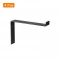 Uxcell Shelf Brackets 4pcs 235x150mm Metal Hidden Floating Z Bracket Invisible Supports For Wood Shelves Storage Rack Furniture