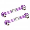 Rc Front Rear Steering Linkage Servo Link Pull Rod Turnbuckle 38mm 2pcs Purple 