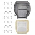 Autokay Driver Bottom Foam Cushion Seat Cover For Ford F-150 2004-2008 Gray