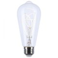 Satco S11527 Led Bulb 6w 40w Eq St19 Vintage Style Loop Flex Gray Filament 2700k Warm White E26 Medium Base Dimmable Clear