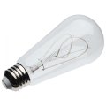 Satco S11527 Led Bulb 6w 40w Eq St19 Vintage Style Loop Flex Gray Filament 2700k Warm White E26 Medium Base Dimmable Clear