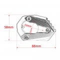 Mokiton Motorcycle Side Stand Extension Kickstand Plate For Kawasaki Z650rs 2021 2022 2023 Foot Pad Support Z 650 Rs Z650 Z-650