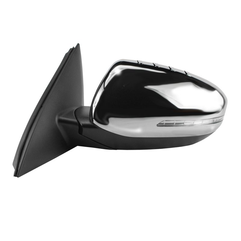 Fit System Driver Side Mirror For Kia Optima Us Built Textured Black W Chrome Cover Turn Signal Power Foldaway Heated