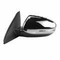 Fit System Driver Side Mirror For Kia Optima Us Built Textured Black W Chrome Cover Turn Signal Power Foldaway Heated 