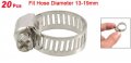 Uxcell 20 Pcs Bolt Release 13mm To 19mm Hose Clamps Pipe Hoops