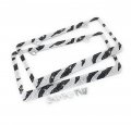 Jr2 Premium 2 Pcs Shining Crystal License Plate Frame Free Cap Screw Zebra 
