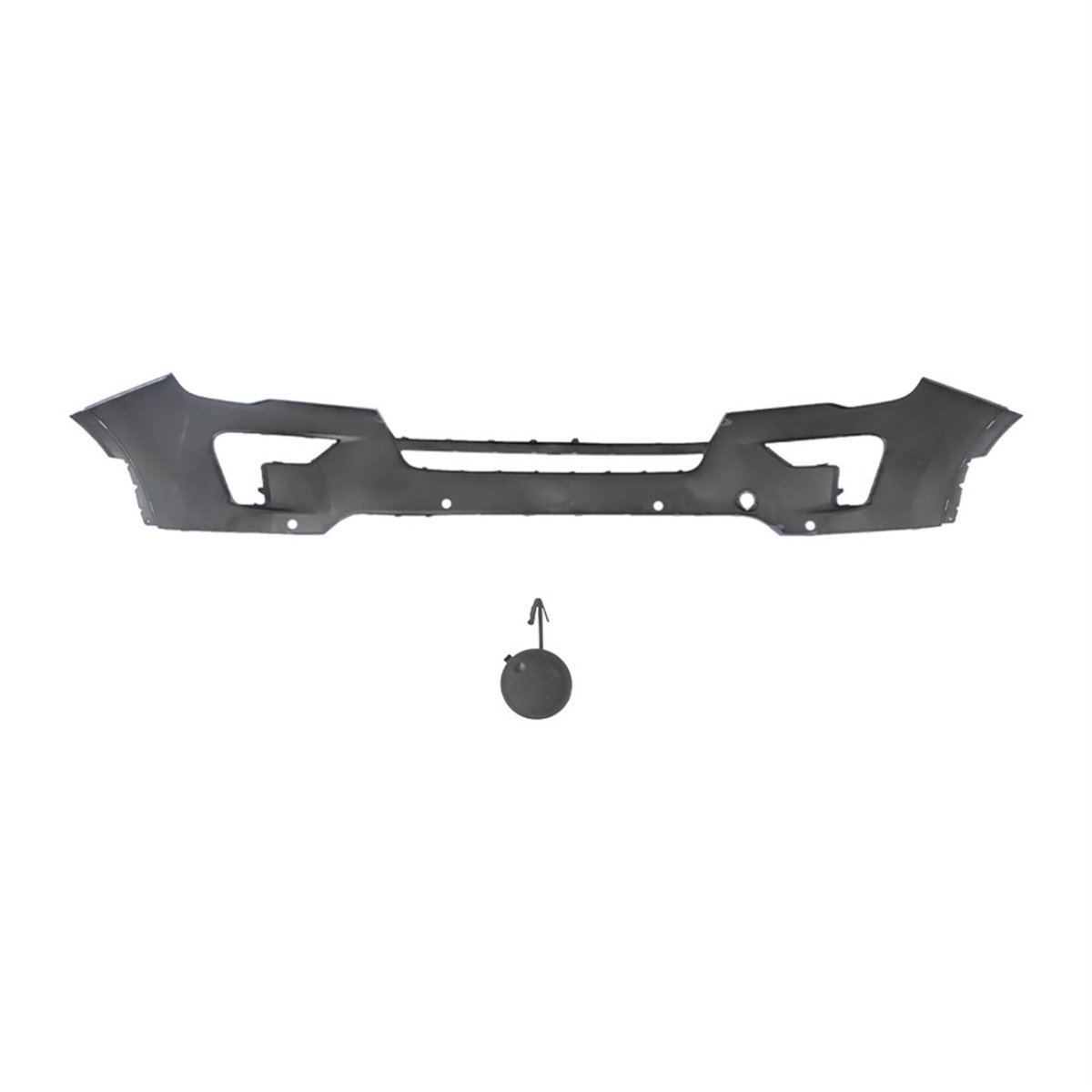 Plastic Front Bumper Cover Primed With Sensor Holes Replacement For 2018 2019 Explorer