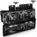Ocpty Headlight Assembly Pair Replacement For 94-99 Chevy C1500 Suburban 94-00 C2500 C3500 K1500