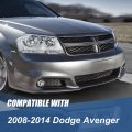 Auto Dynasty Factory Style Halogen Headlights Assembly Compatible With Dodge Avenger 2008-2014 Driver And Passenger Side Chrome