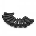 Uxcell 10pcs Tr414 Black Car Tubeless Vacuum Snap-in Tire Tyre Valve Stem W Dust Cap