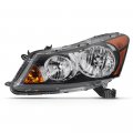 Black Bezel Amber Lens Oe-style Headlight Headlamp Assembly For 2008-2012 Honda Accord Sedan Driver Side 