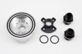 Autobahn88 Engine Oil Bypass Block For Cooler Kit An10 Cnc-machined Silver