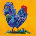 Rooster Art Ceramic Tile Mural Backsplash Spring Strutt By Susan Libby 12 X 6 Tiles 