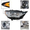 Passenger Side Halogen Projector Headlight Headlamp Assembly Drl Amber Corner Replacement For Fusion 2017-2019 Fo2503350