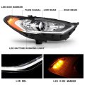 Passenger Side Halogen Projector Headlight Headlamp Assembly Drl Amber Corner Replacement For Fusion 2017-2019 Fo2503350