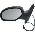 Door Mirror Driver Side For Chevy Tahoe 2007 To 2014 Power Heated Textured Black Replacement 25775844 Gm1320325 