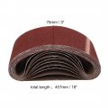 Uxcell 3 X 18 Inch Sanding Belts 60 Grit Aluminum Oxide Sandpaper For Portable Belt Sander 10 Pcs