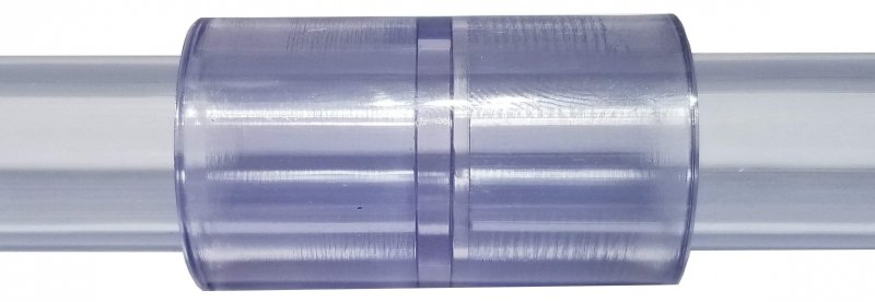 Clear Pvc Pipe Fitting Bluish Tint Coupling Schedule 40 80 1 2 Inch Socket 9 Id