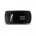 Ch4x4 Rocker Switch Front Lights Symbol Horizontal Red Led