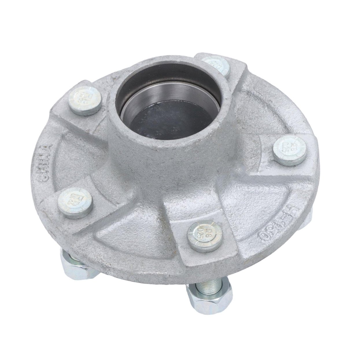 Galvanized Trailer Hub Bearing Kit 5 On 4 In Suitable For 2000lbs Axle And 1 Straight Spindle With 2 Stud