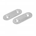 40mm Length Stainless Steel Flat Mending Fixing Plate Brackets Supports 26pcs