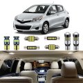 Autogine 7 Piece White Led Interior Lights Kit For Toyota Yaris Sedan Hatchback 2007 2008 2009 2010 2011 2012 Super Bright 